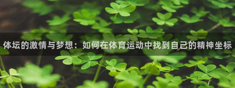 k1体育下载链接：体坛的激情与梦想：如何在体育运动中找到自己的精神坐标