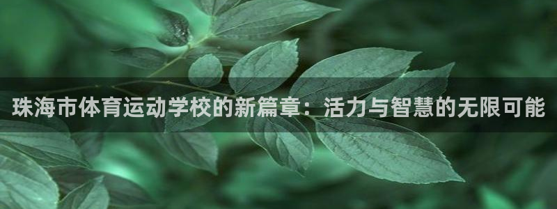 k1体育平台3915：珠海市体育运动学校的新篇章：活力与智慧的无限可能